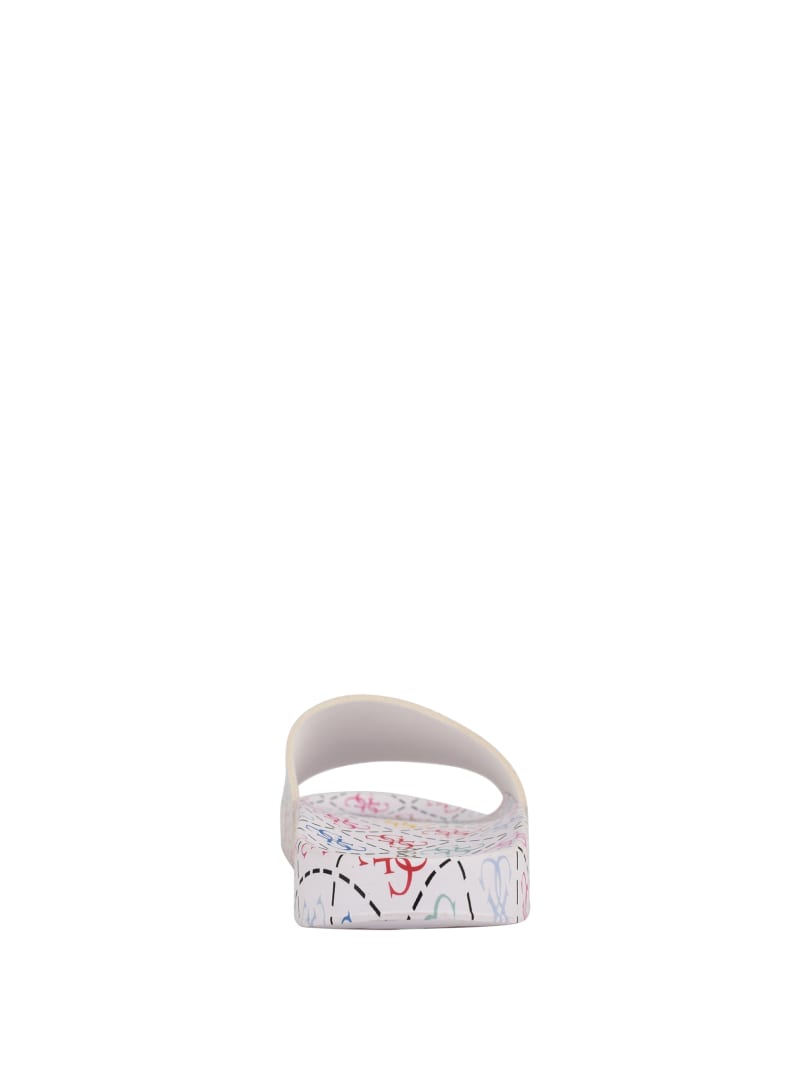 Multicolor Women's Guess Savan Logo Pool Slides | 0592146-CT