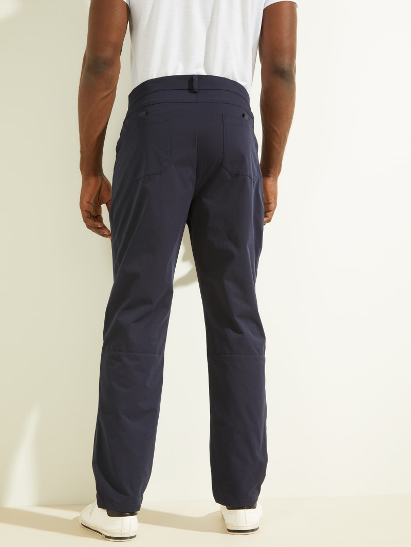 Navy Men's Guess Eco Ivo Travelers Pants | 3815907-NB