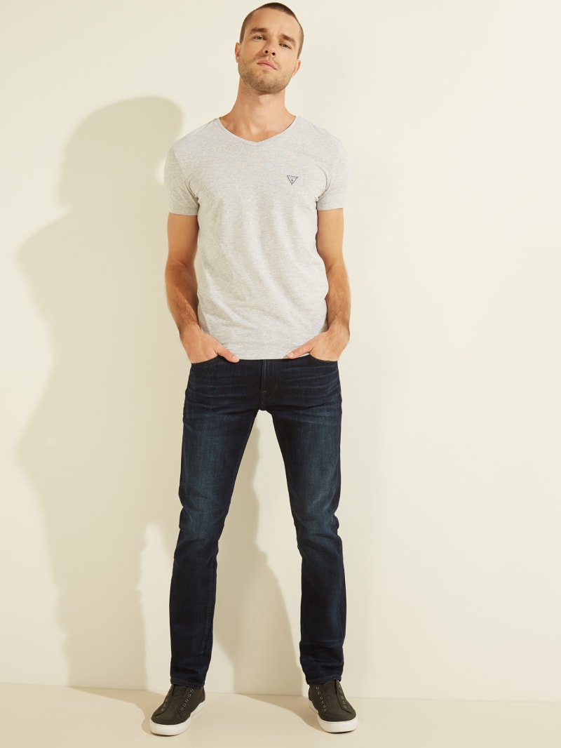 Navy Men's Guess Slim Tapered Pants | 0327615-NQ