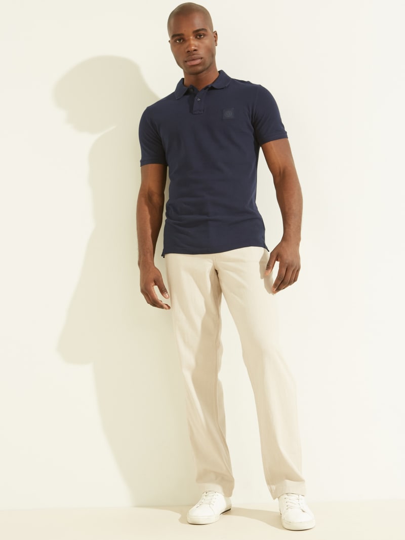 Navy Men's Guess Washed Shirts | 7203618-LR