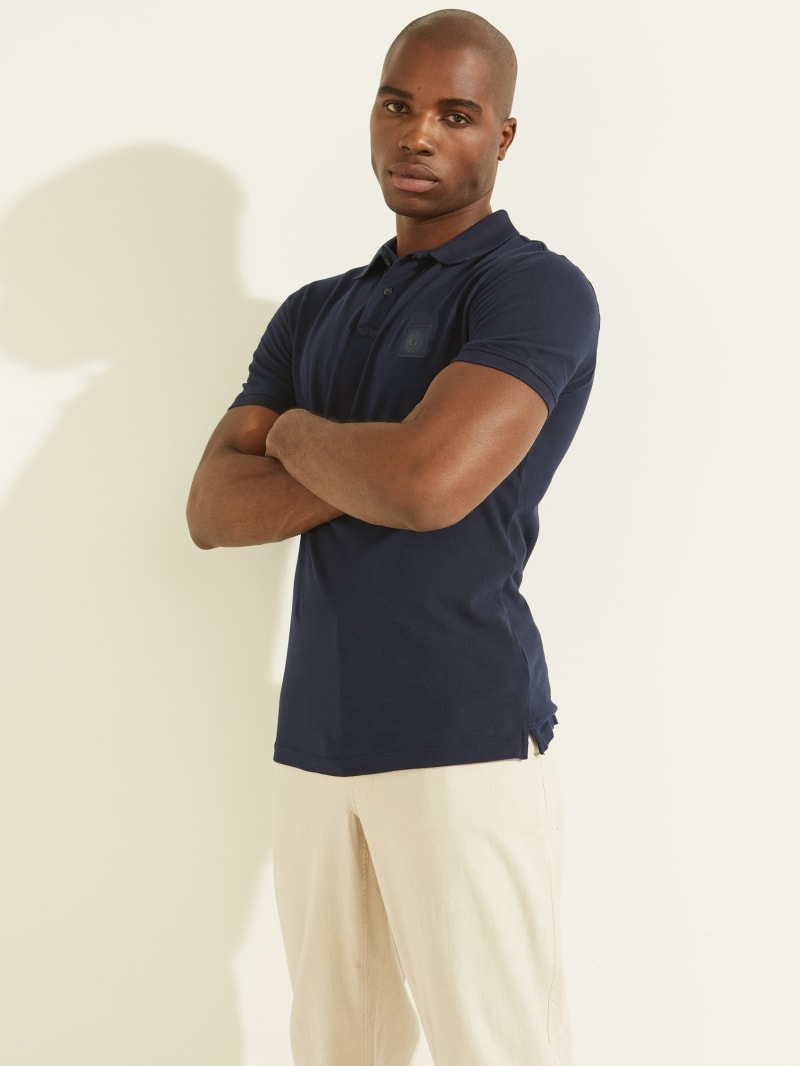 Navy Men's Guess Washed Shirts | 7203618-LR