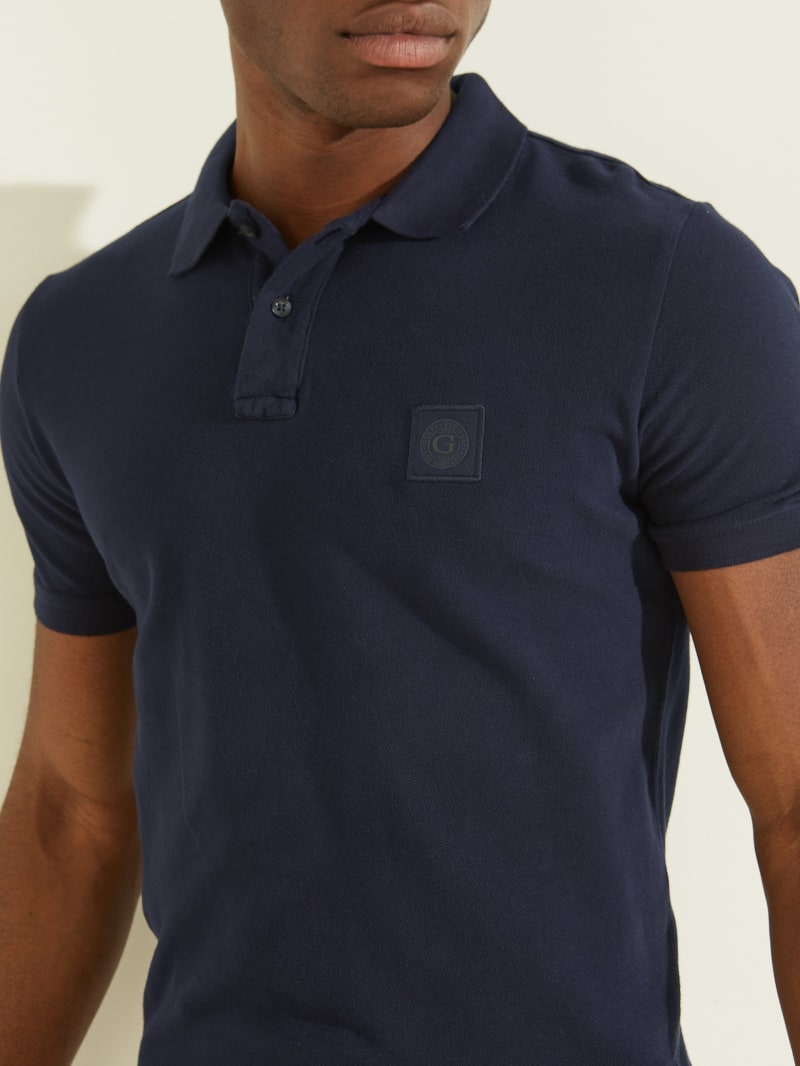 Navy Men's Guess Washed Shirts | 7203618-LR