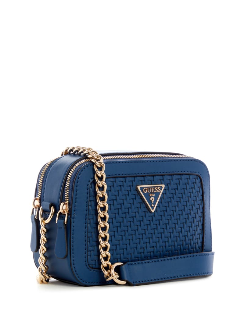 Navy Women's Guess Hassie Camera Crossbody Bags | 8962437-HW