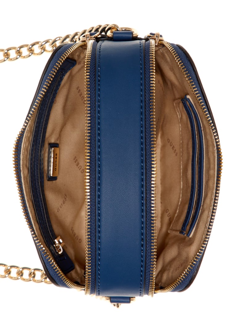 Navy Women's Guess Hassie Camera Crossbody Bags | 8962437-HW