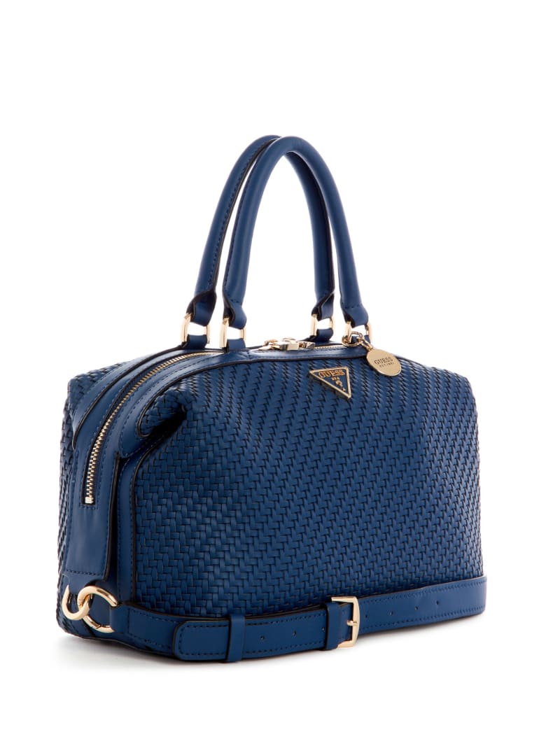 Navy Women's Guess Hassie Soho Satchel Bags | 6305728-IS