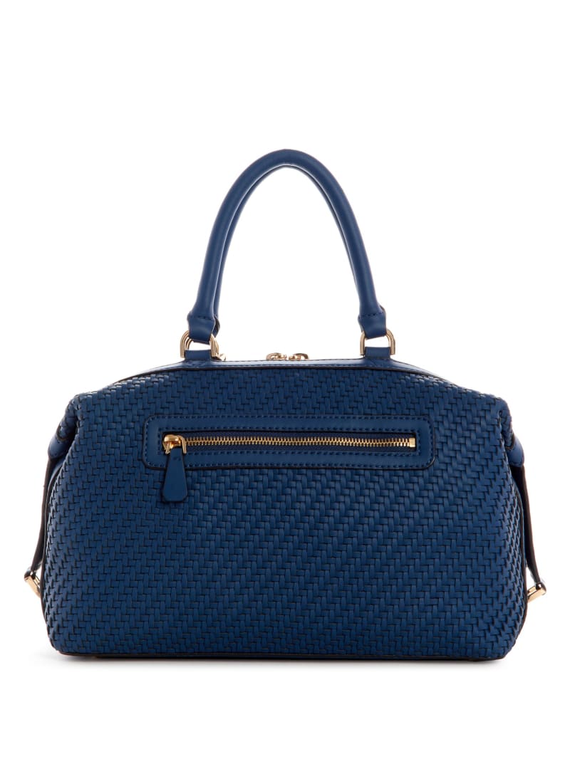 Navy Women's Guess Hassie Soho Satchel Bags | 6305728-IS