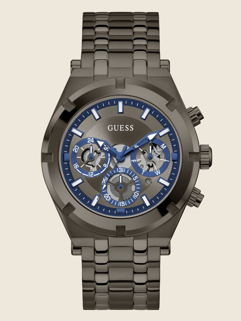 Obsidian Men\'s Guess Gunmetal Multifunction Watches | 0482765-WF