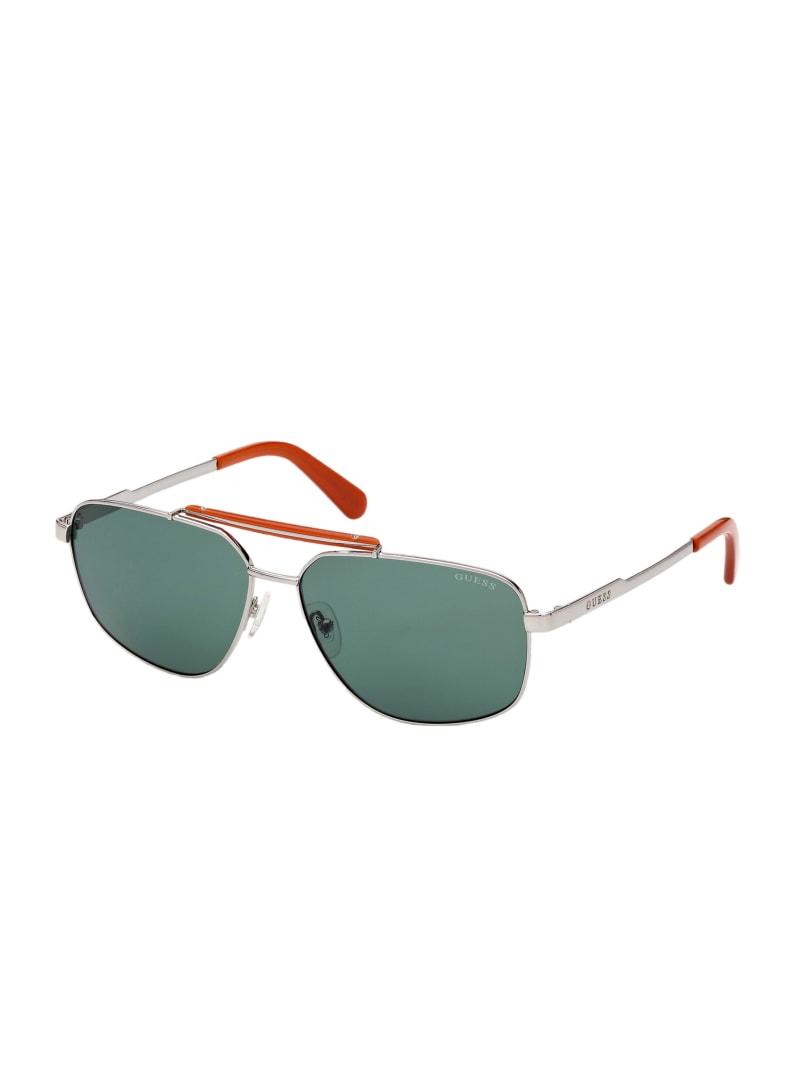 Olive Men's Guess Navigator Sunglasses | 8936054-JS