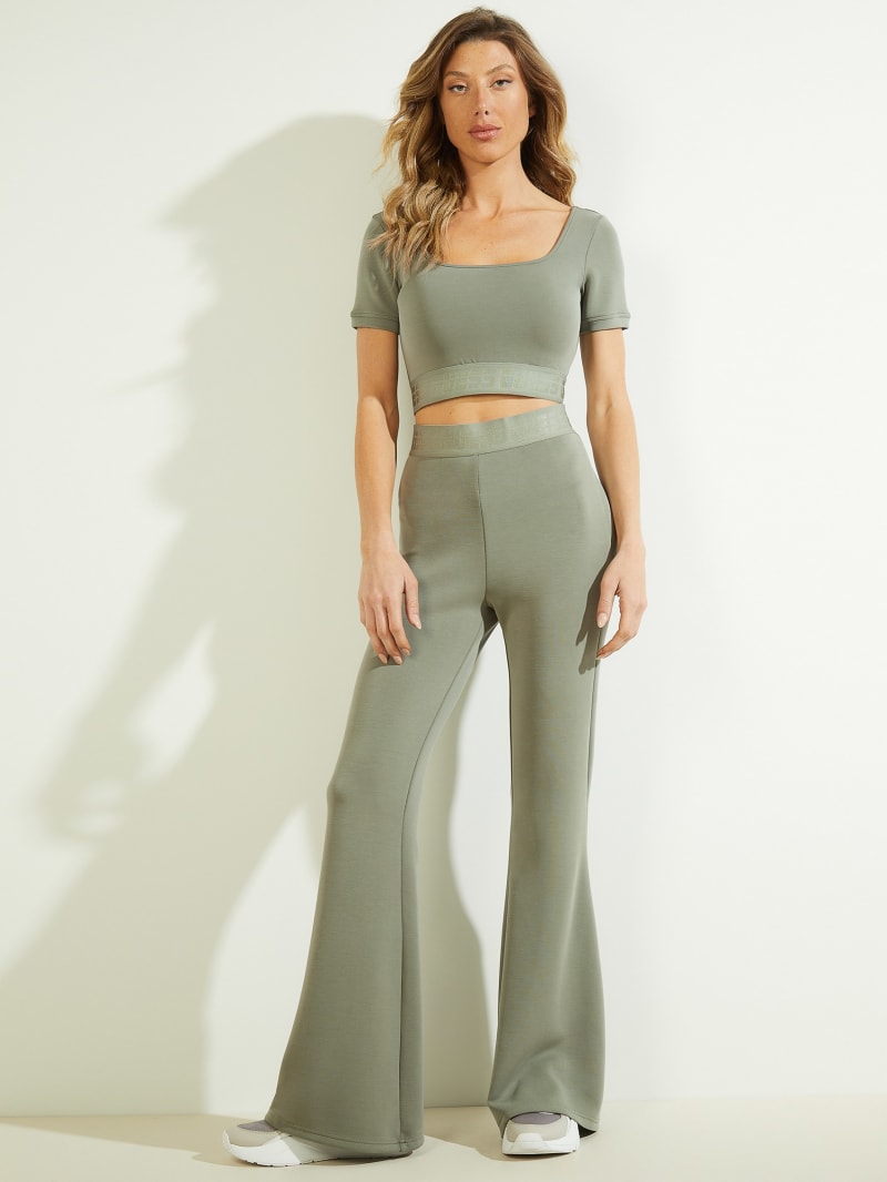 Olive Women's Guess Eco Coreen Flare Pants | 3804925-KF