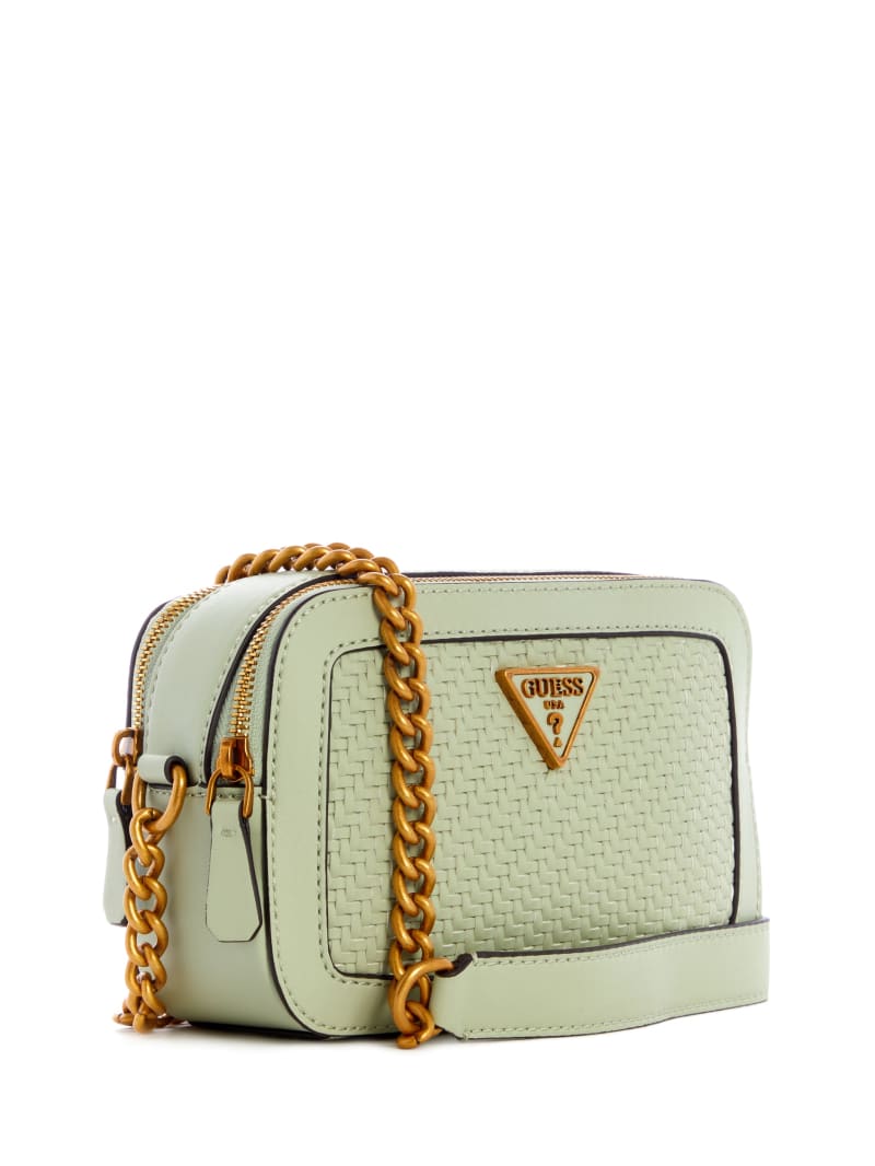 Olive Women's Guess Hassie Camera Crossbody Bags | 7120645-UN