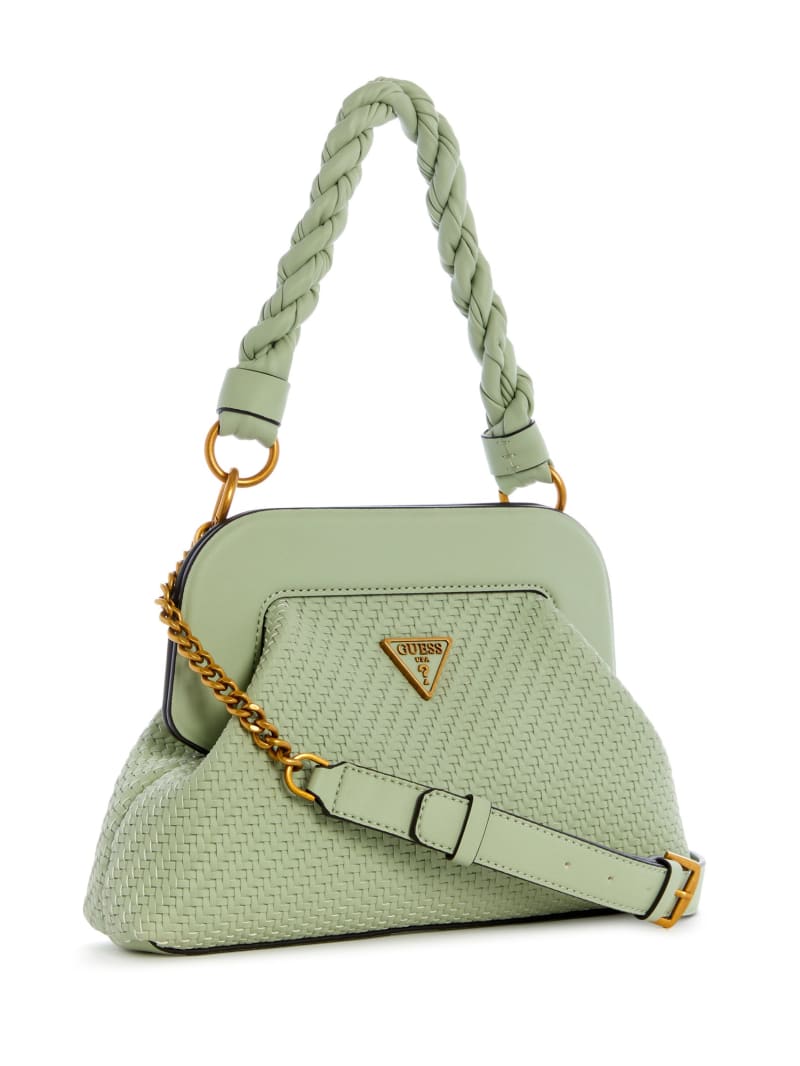 Olive Women's Guess Hassie Frame Crossbody Bags | 4680935-JI