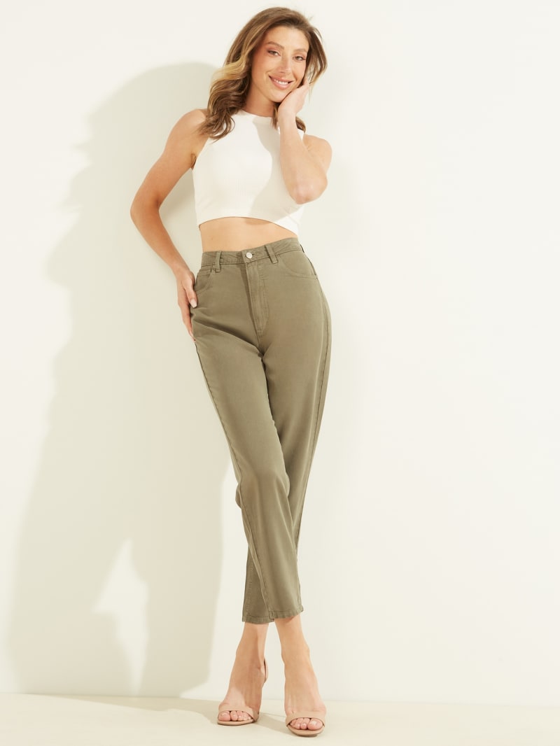 Olive Women's Guess Mom Pants | 6935108-UD