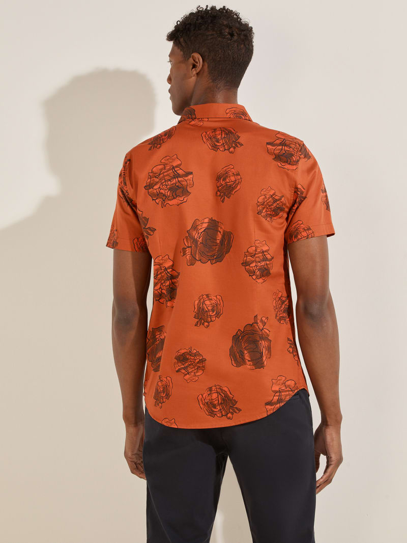 Orange Men's Guess Luxe Floral Shirts | 1326875-JU