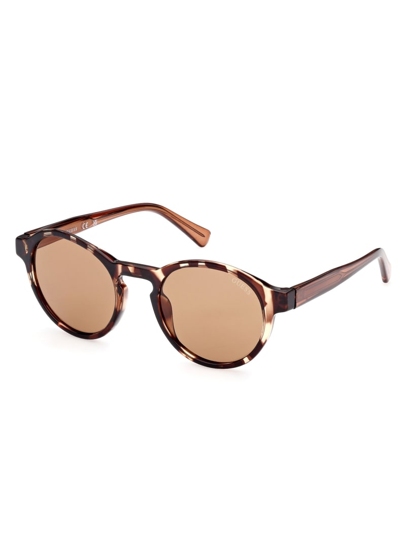 Orange Men's Guess Round Sunglasses | 8173096-HG