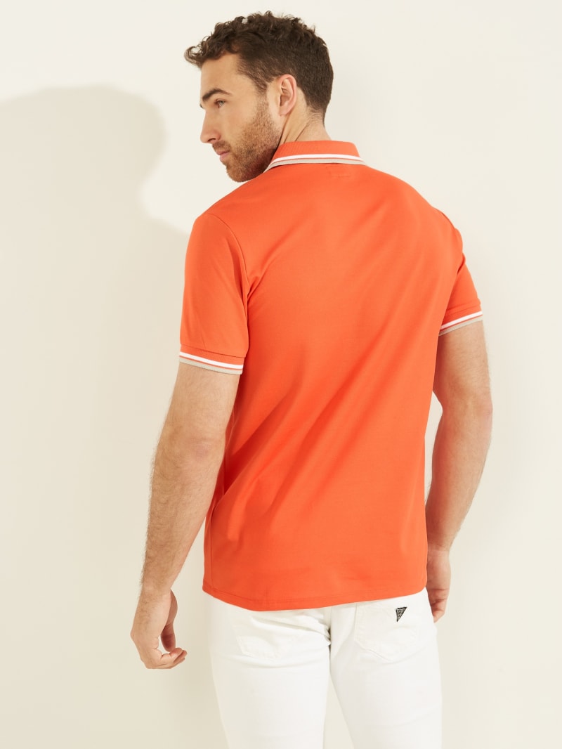 Orange Men's Guess Sports Pique Shirts | 7981324-ZP