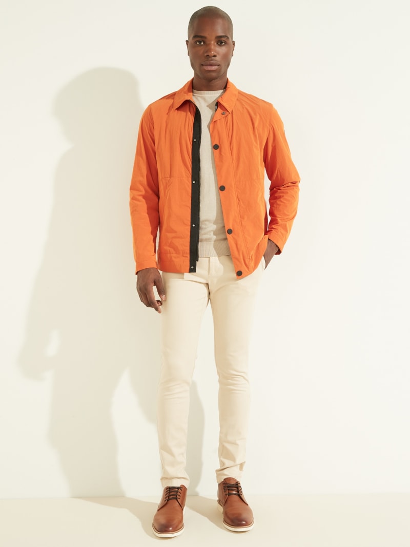 Orange Men's Guess Tech Jackets | 6512893-ZB