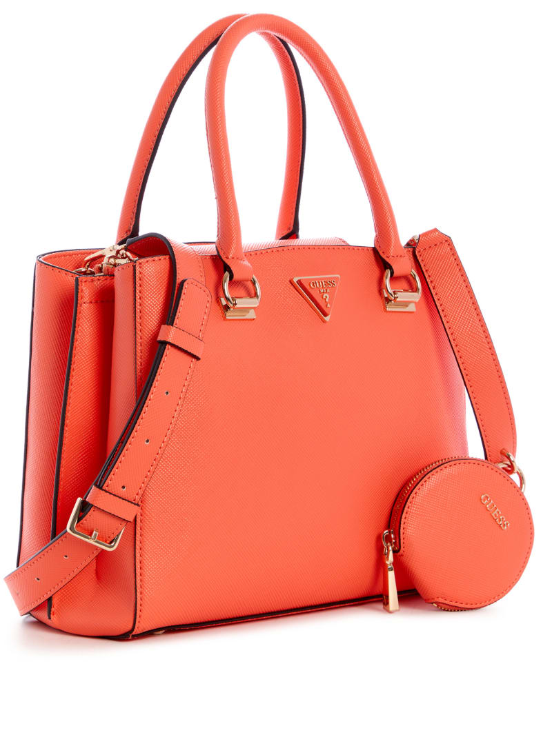 Orange Women's Guess Alexie Girlfriend Satchel Bags | 1095748-IL