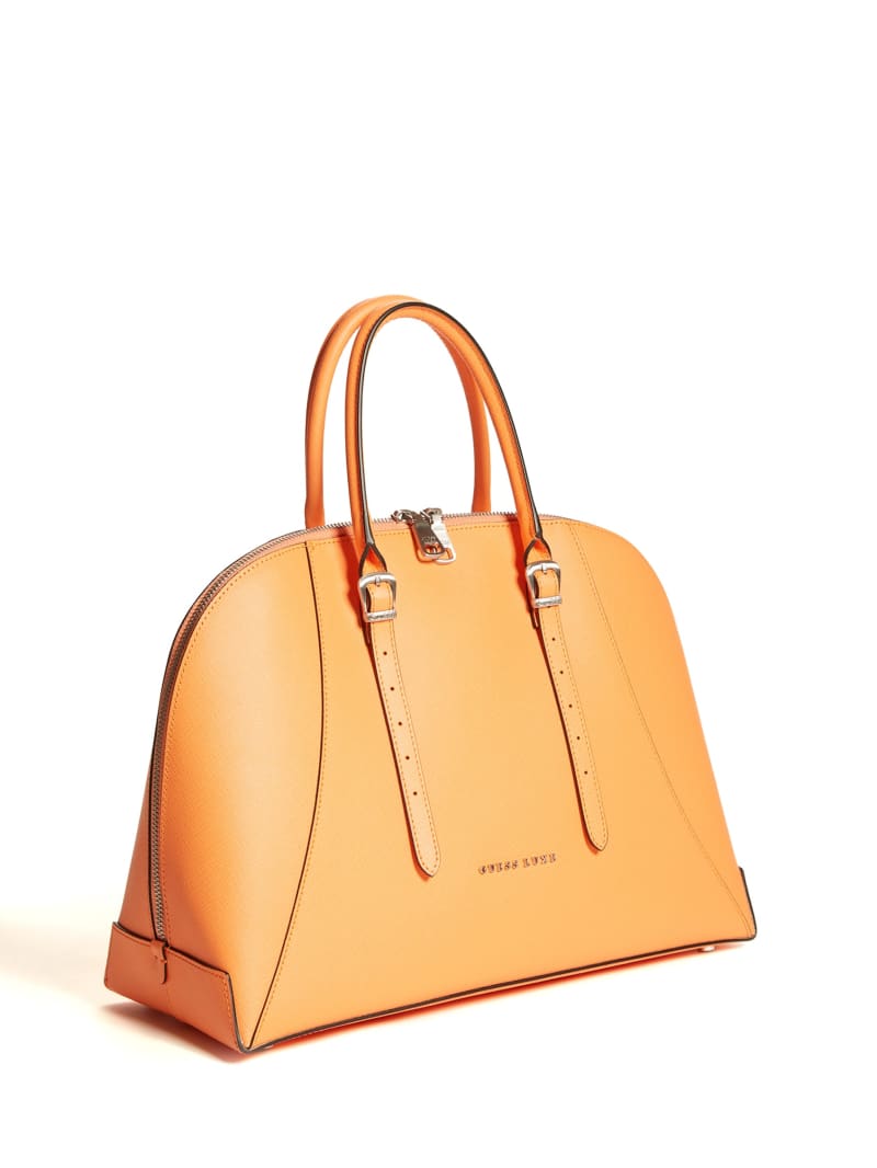 Orange Women's Guess Lady Luxe Dome Satchel Bags | 2365847-QX