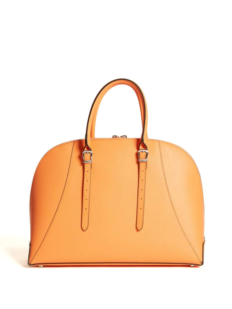 Orange Women's Guess Lady Luxe Dome Satchel Bags | 2365847-QX