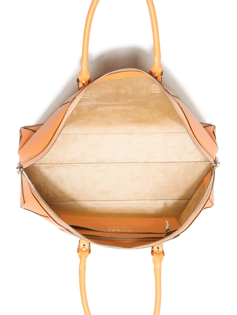 Orange Women's Guess Lady Luxe Dome Satchel Bags | 2365847-QX