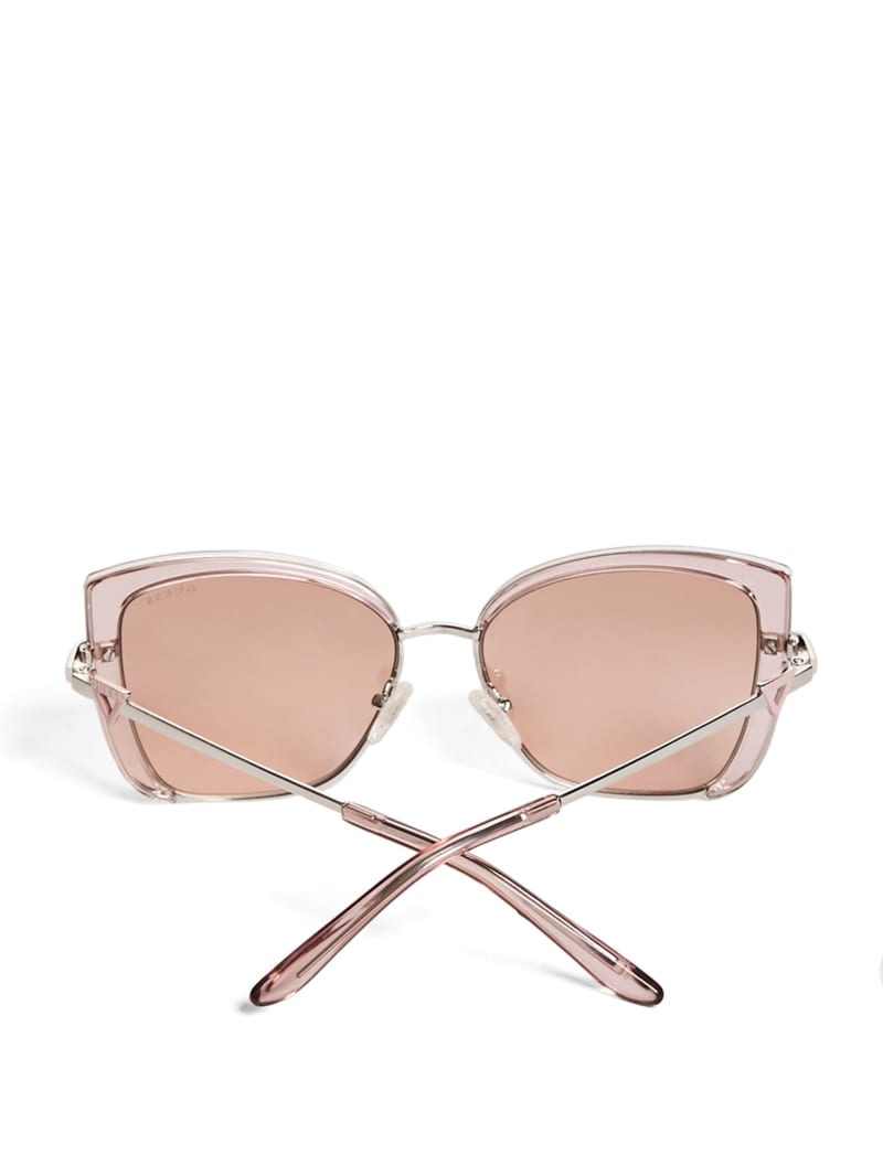 Pink / Burgundy Women's Guess Tinted Cat-Eye Sunglasses | 1862403-EV