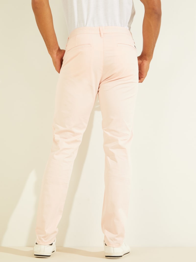 Pink Men's Guess Duke Twill Chinos Pants | 7039246-ZM