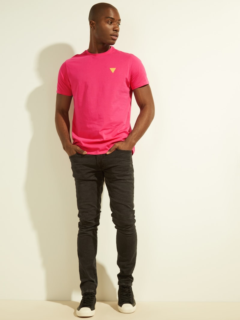 Pink Men's Guess Eco Logo Tee T Shirts | 2849630-OM