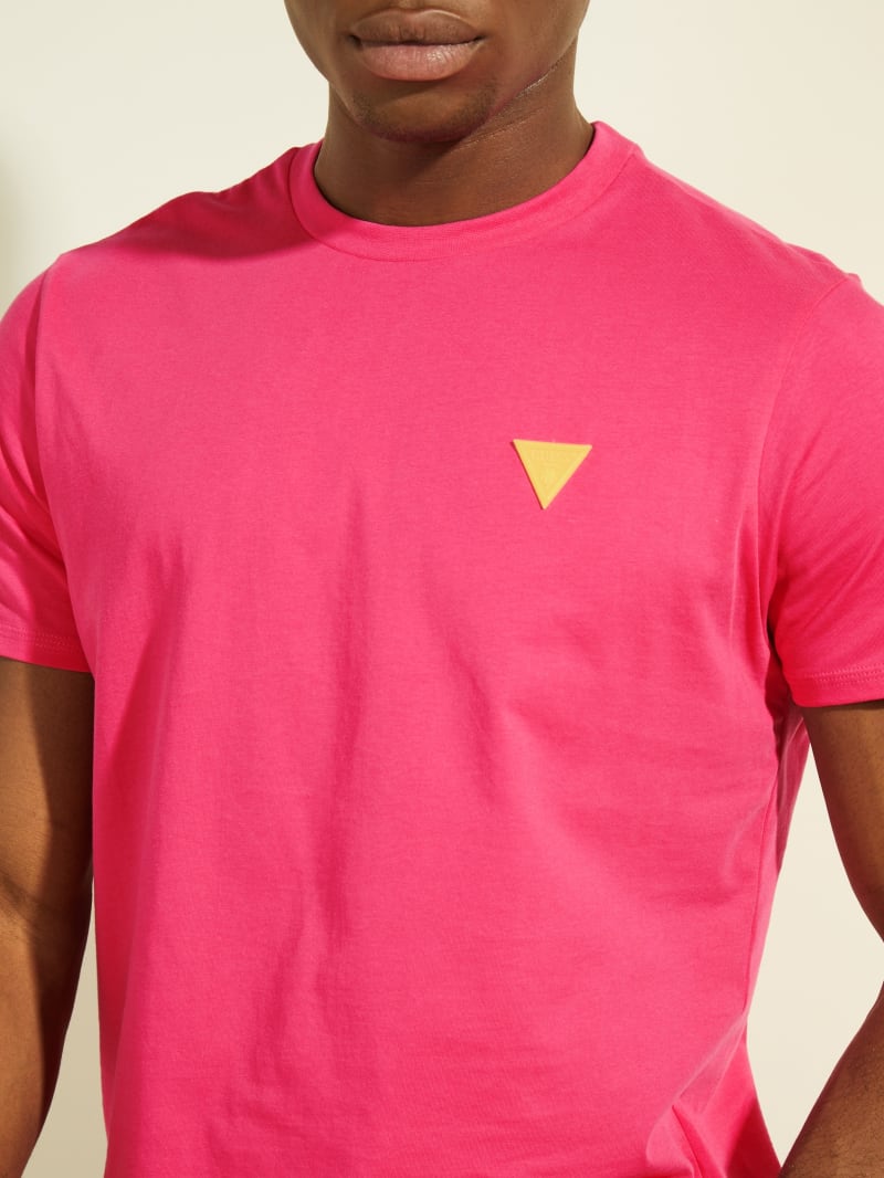 Pink Men's Guess Eco Logo Tee T Shirts | 2849630-OM