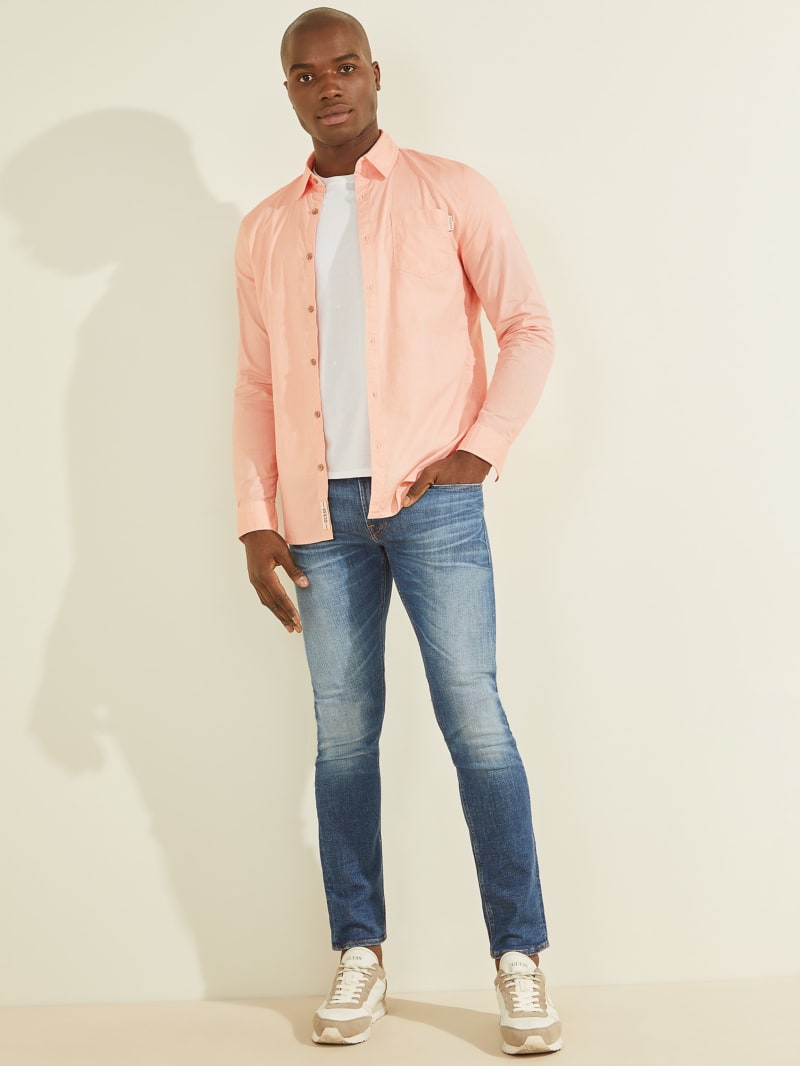 Pink Men's Guess Eco Sunset Shirts | 7819062-LA