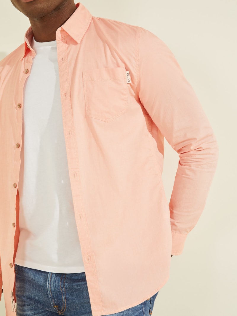 Pink Men's Guess Eco Sunset Shirts | 7819062-LA