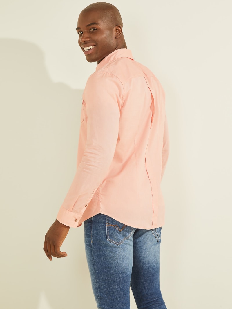 Pink Men's Guess Eco Sunset Shirts | 7819062-LA