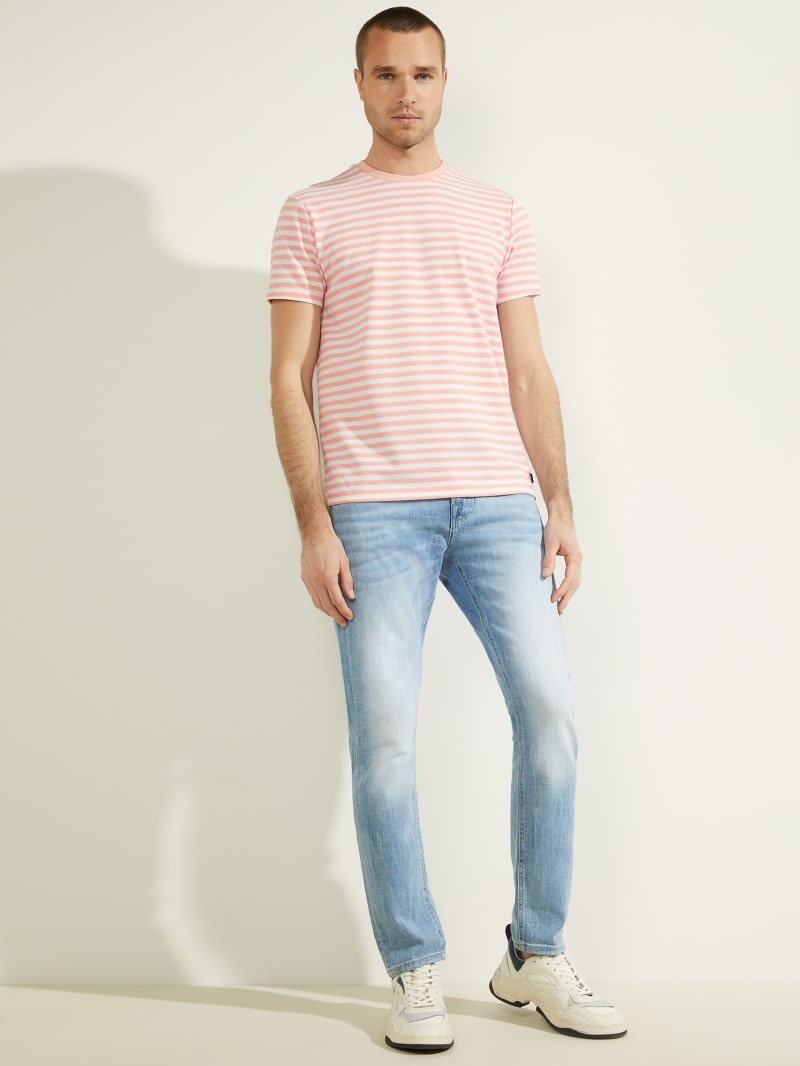 Pink Men's Guess Marlon Tee T Shirts | 7426809-VX