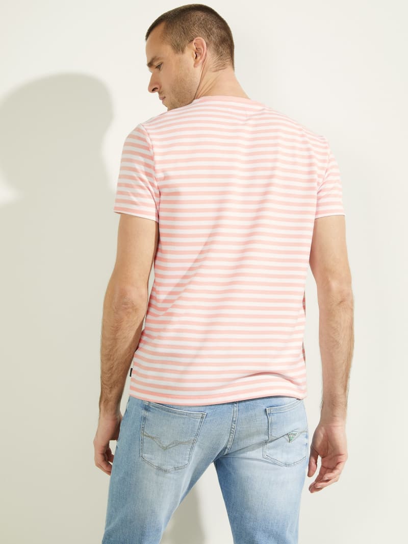 Pink Men's Guess Marlon Tee T Shirts | 7426809-VX