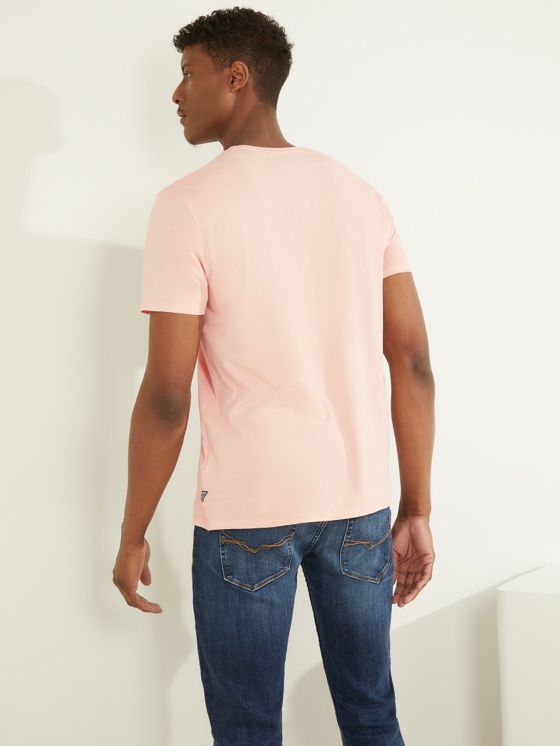 Pink Men's Guess More Vibes Tee T Shirts | 2364789-VR