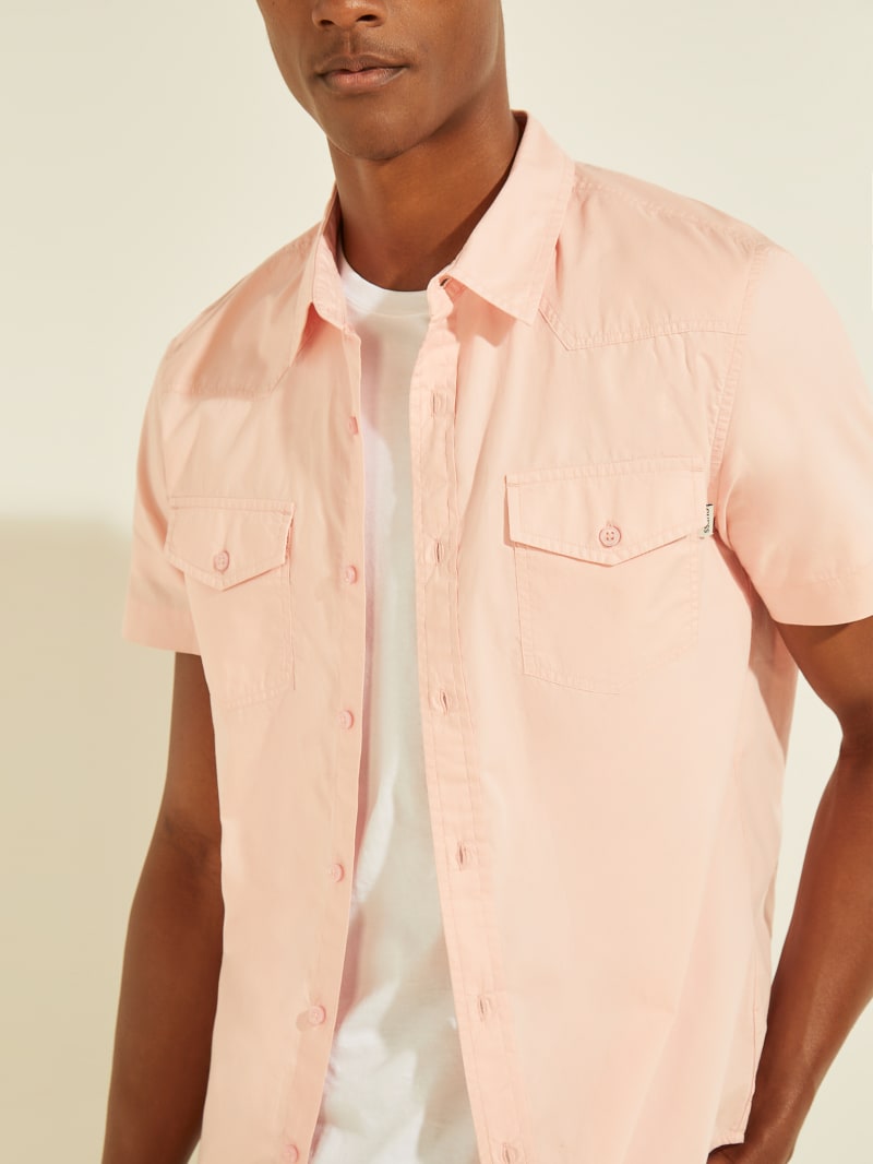 Pink Men's Guess Nottingham Western Shirts | 6504937-UW