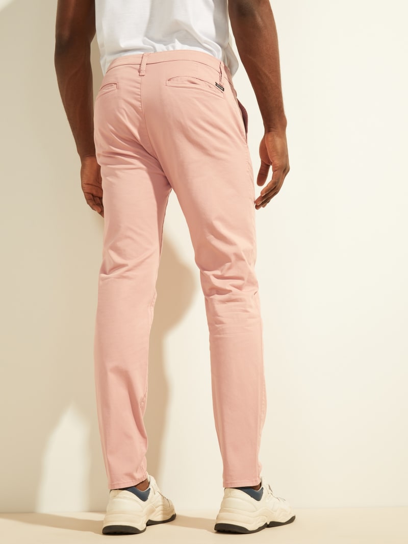 Pink Men's Guess Toro Twill Chinos Pants | 2657839-GR