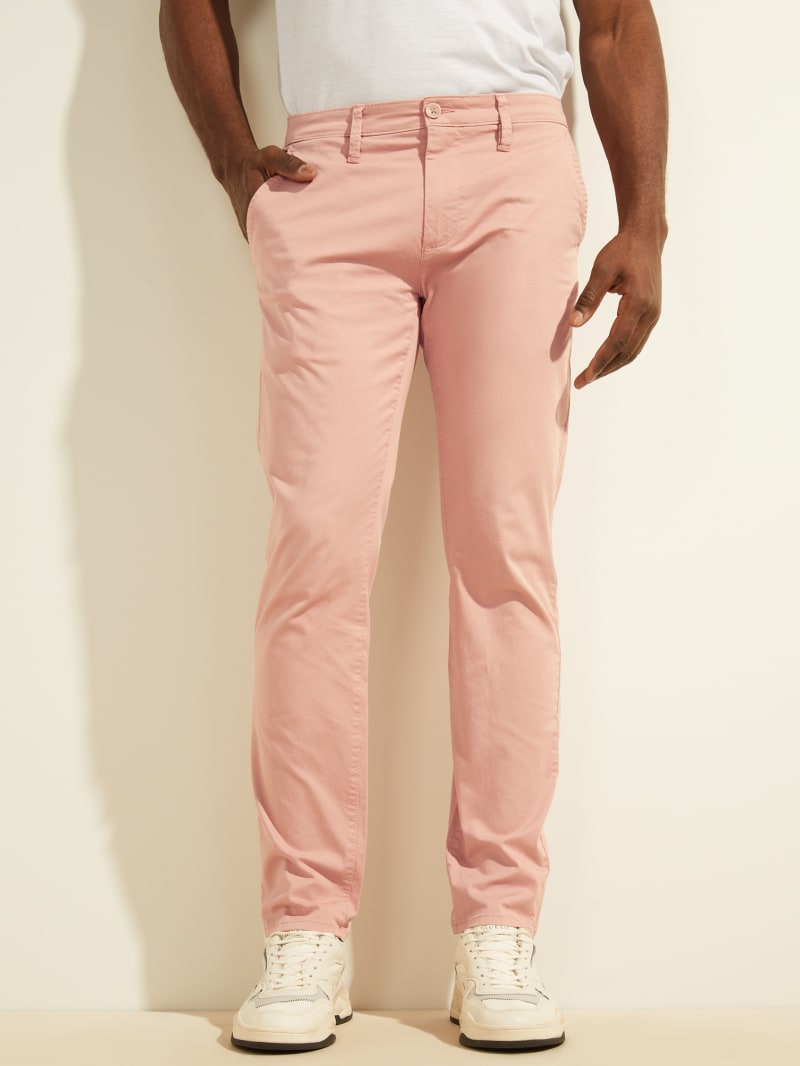 Pink Men\'s Guess Toro Twill Chinos Pants | 2657839-GR