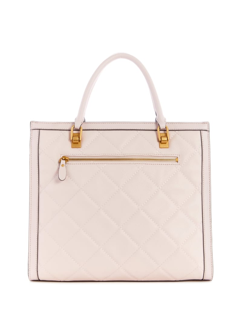 Pink Women's Guess Abey Quilted Elite Tote Bags | 9846315-GW