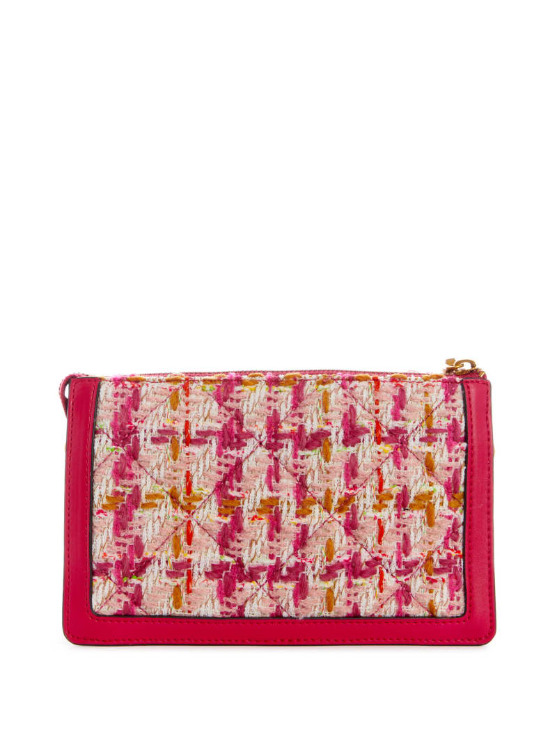 Pink Women's Guess Abey Tweed Mini Bag | 8576392-FT