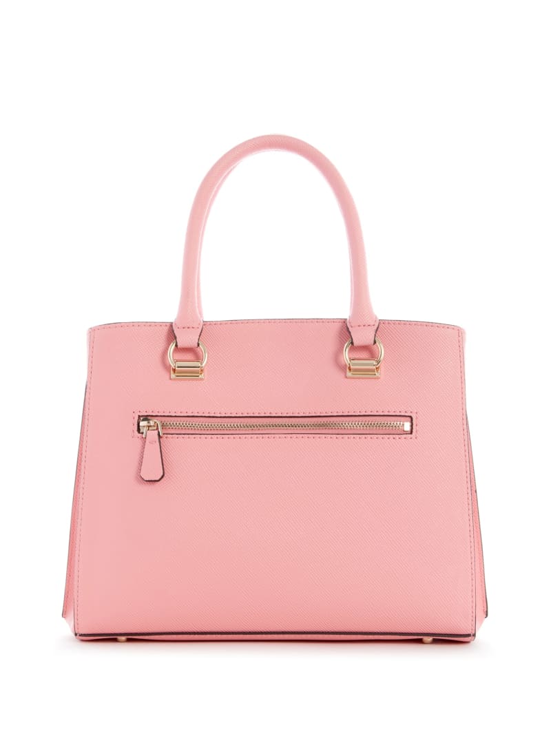 Pink Women's Guess Alexie Girlfriend Satchel Bags | 8463057-CP