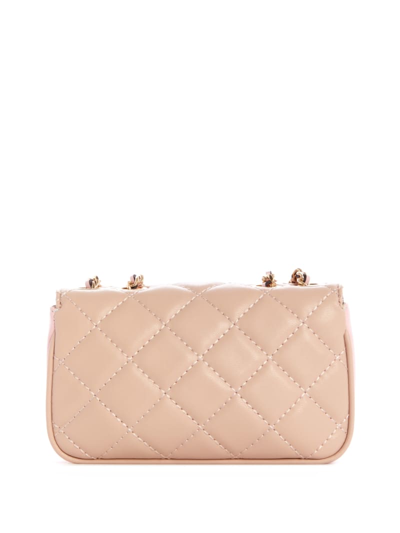 Pink Women's Guess Cessily Quilted Convertible Mini Bag | 3081725-UZ