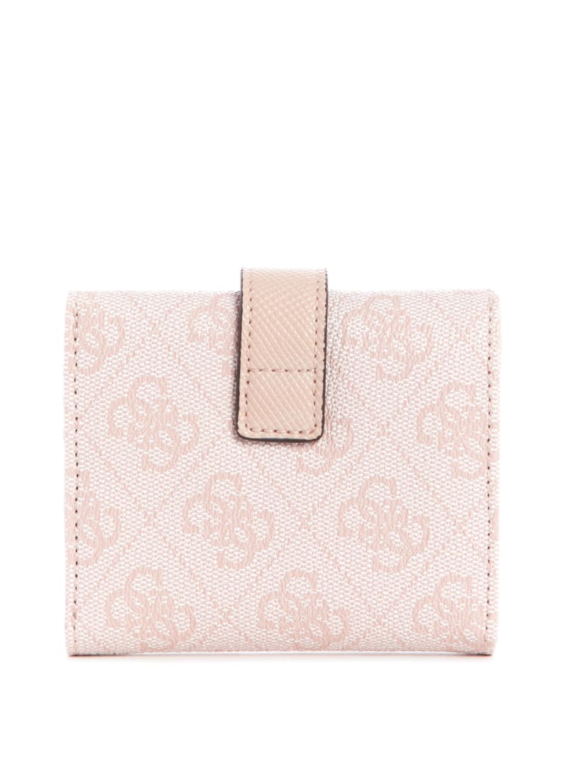 Pink Women's Guess Cordelia Logo Petite Trifold Wallets | 5312608-RU