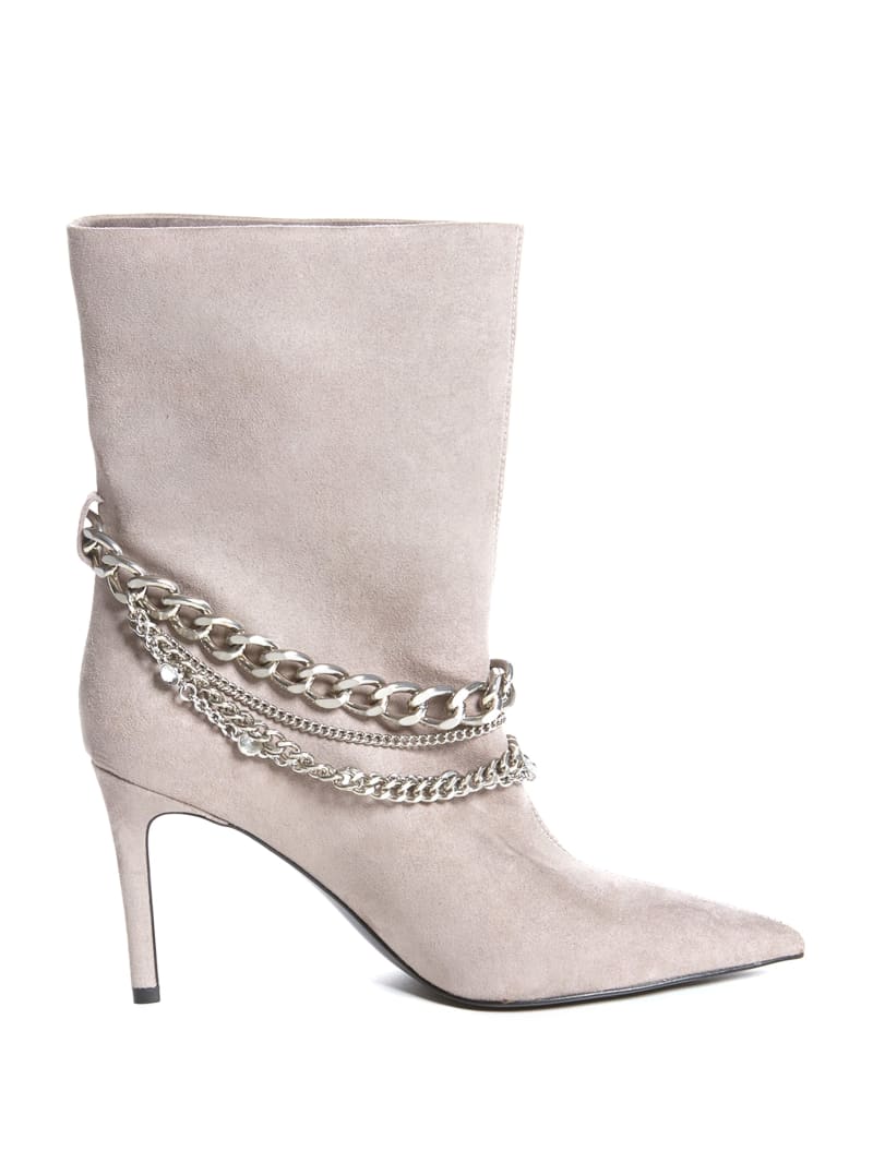 Pink Women's Guess Dasilde Chain Boots | 6254980-BU