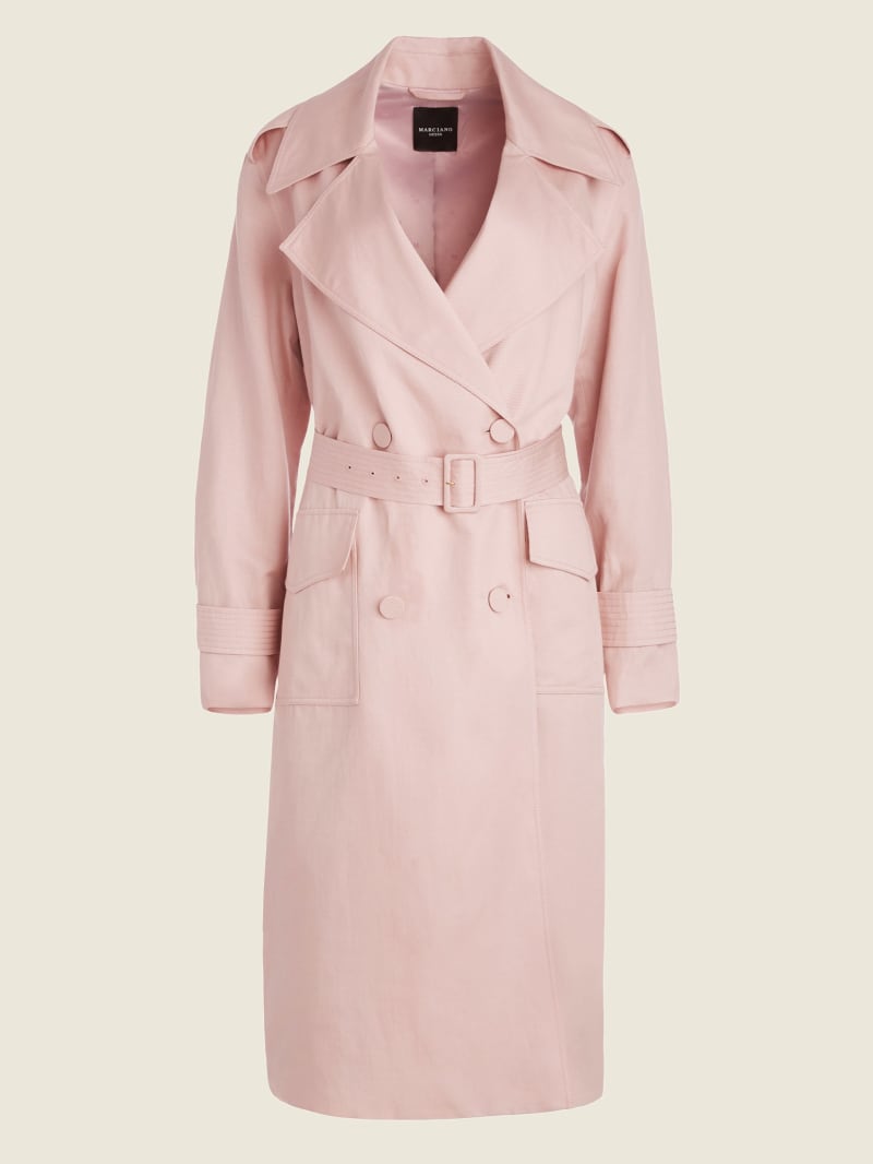 Pink Women's Guess Eco Portland Trench Jackets | 3045617-UH