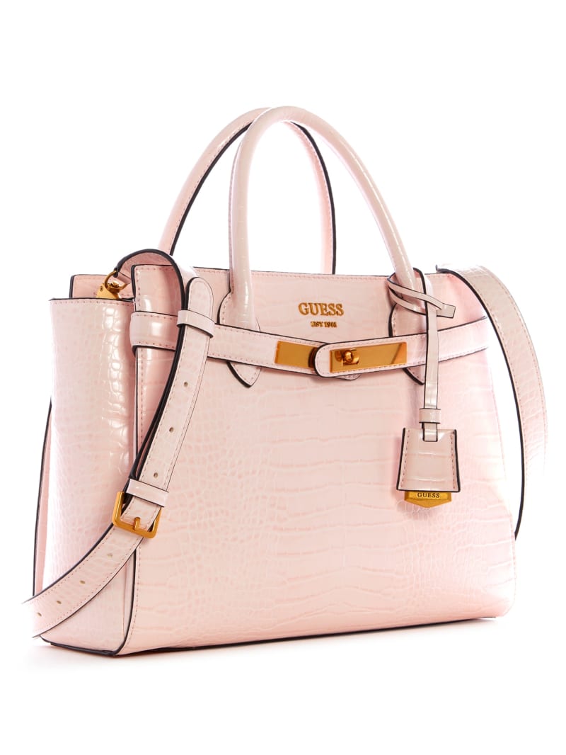 Pink Women's Guess Enisa High Society Satchel Bags | 0671492-XI