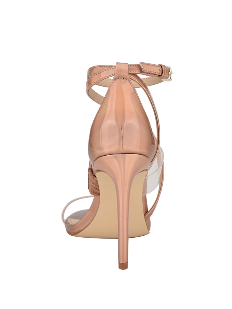 Pink Women's Guess Felecia Transparent Heels | 2753189-OD