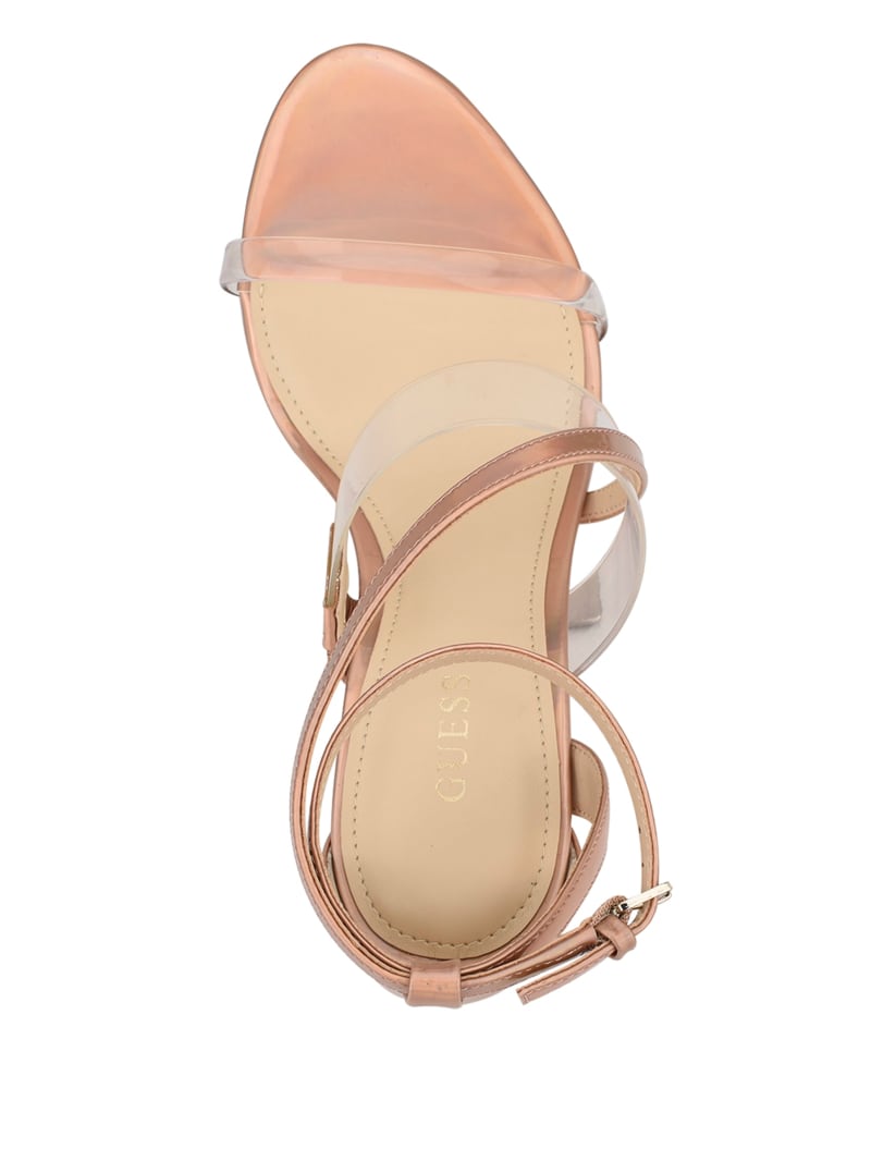 Pink Women's Guess Felecia Transparent Heels | 2753189-OD