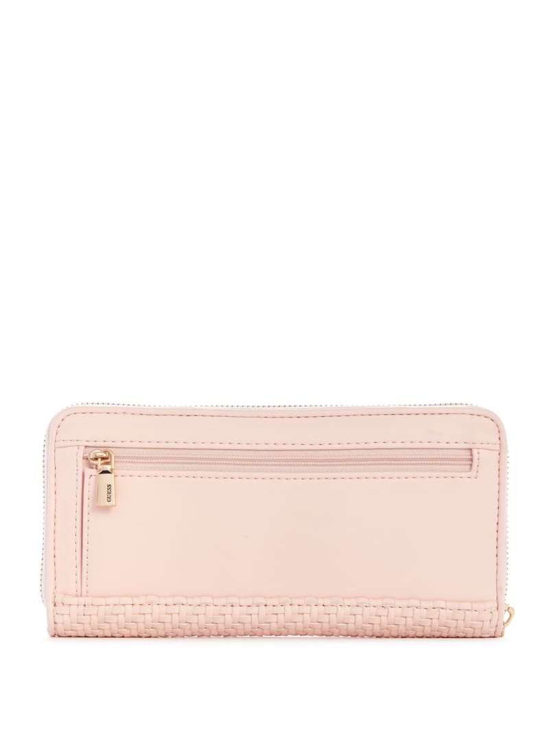 Pink Women's Guess Hassie Large Zip-Around Wallets | 1346758-PY