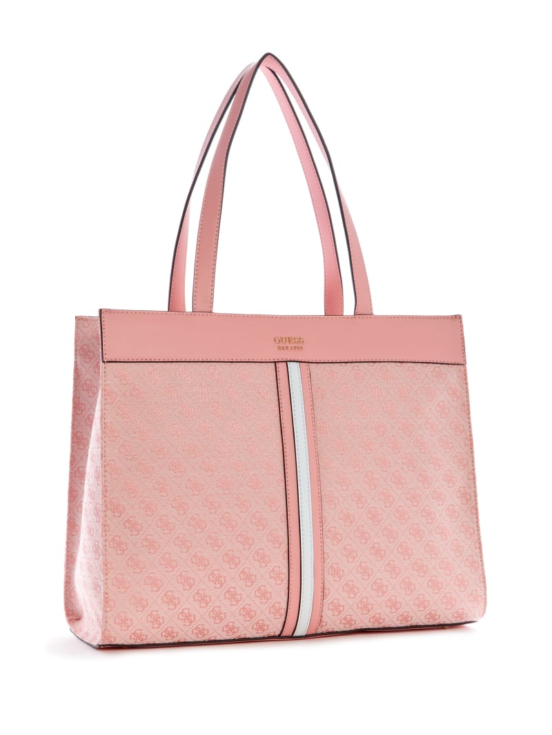 Pink Women's Guess Kasinta Large Tote Bags | 3241569-NT