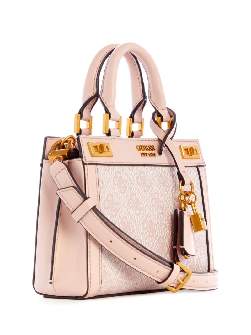 Pink Women's Guess Katey Satchel Bags | 2451389-YT